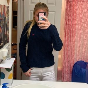 Navy blue cable knit Jack Wills sweater